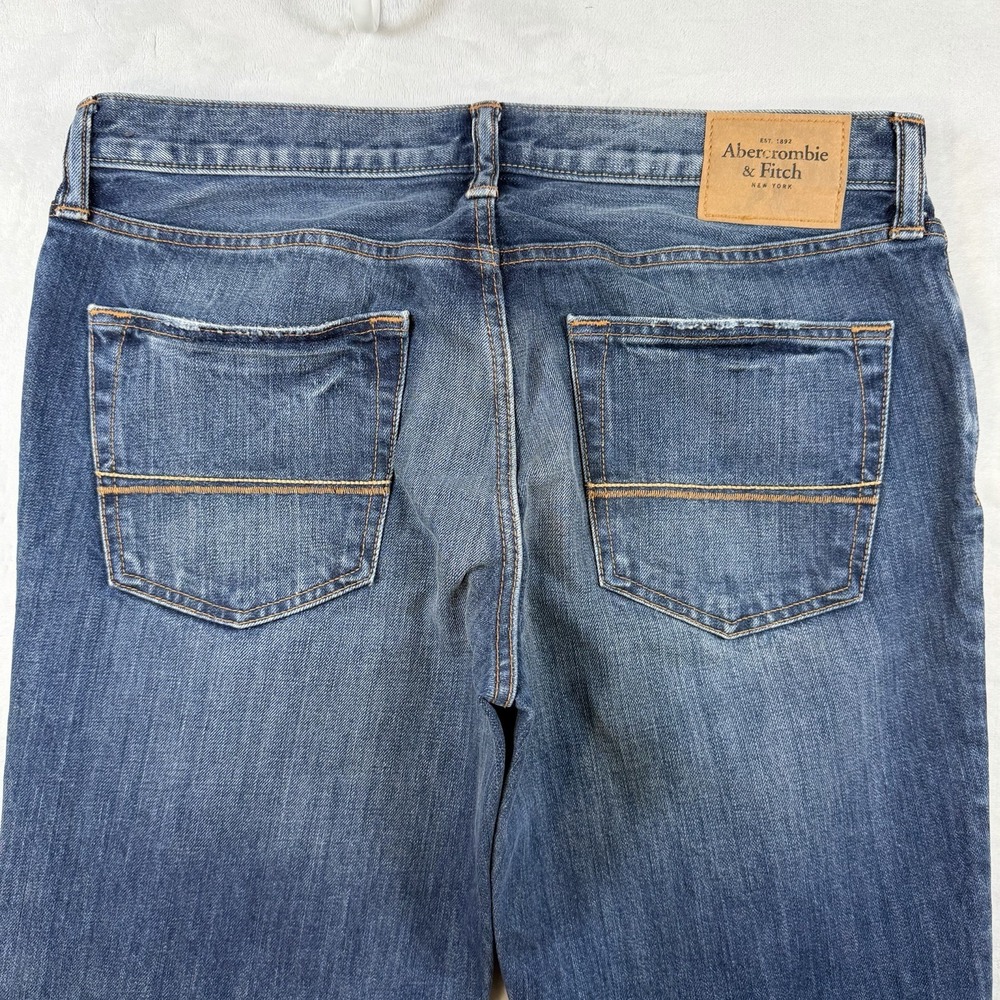 Abercrombie & Fitch Mens The A&F Skinny JeansDark Blue Denim Fits 34x32